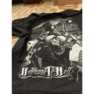 Ride or die t- shirt men’s black motorcycle highway to hell size 2xl